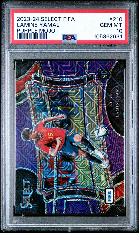 2023 Select Fifa Lamine Yamal Purple Mojo Rookie PSA 10