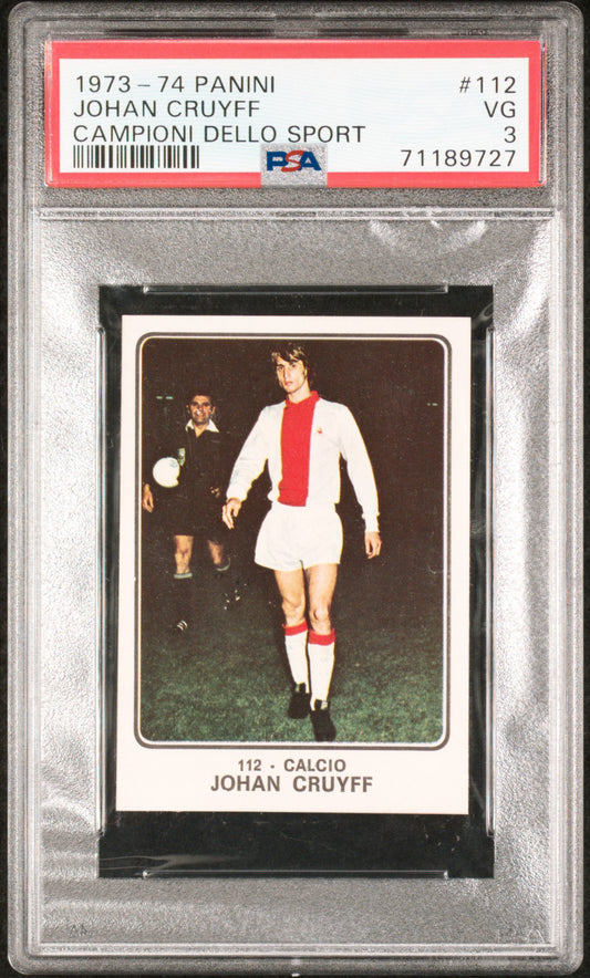 1973 - 74 Panini Johan Cruyff Campioni Dello Sport PSA 3