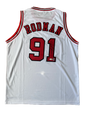 Dennis Rodman #91 signed Bulls Jersey