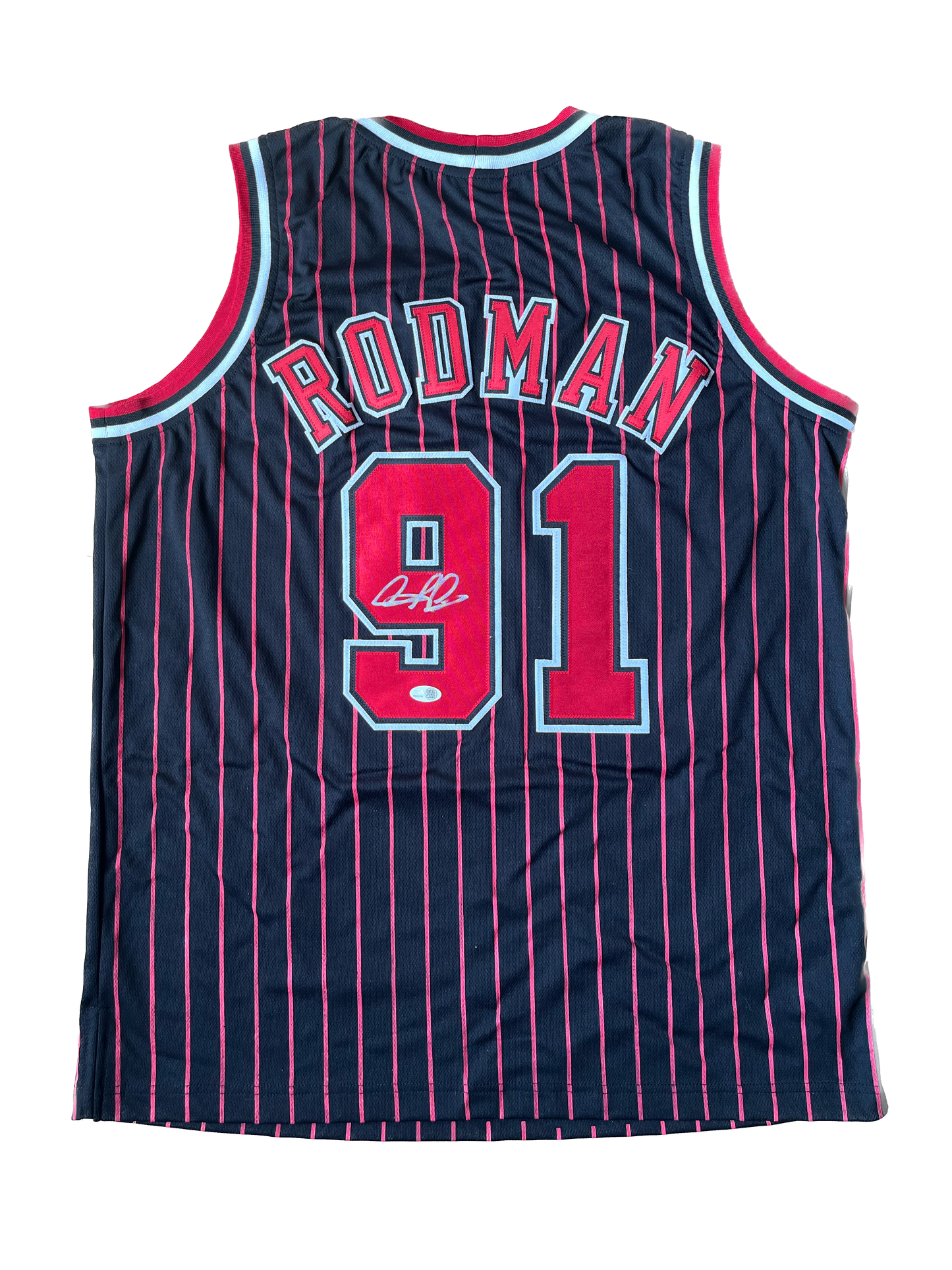 Dennis Rodman #91 signed Bulls Swingman Jersey