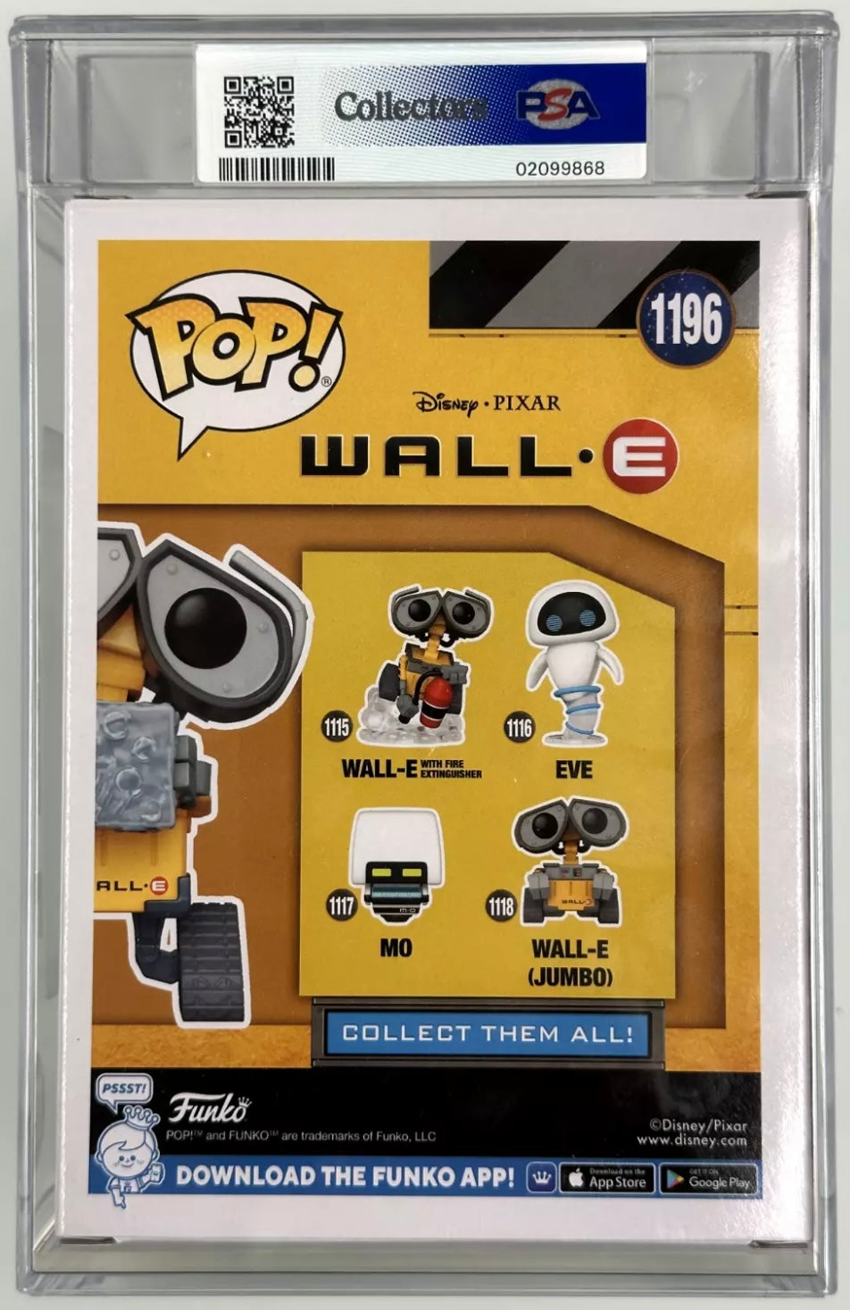 Funko PoP! WALL-E Wondercon ‘22 PSA 9