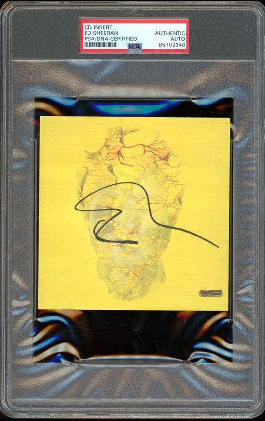 Ed Sheeran Subtract signed cd cover AUTO PSA/DNA