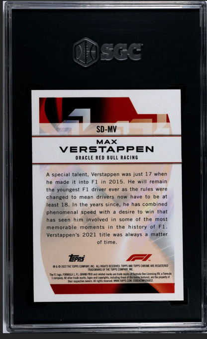 2022 Max Verstappen Topps Chrome Speed Demons SGC 9