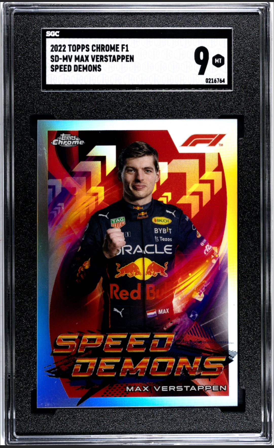 2022 Max Verstappen Topps Chrome Speed Demons SGC 9