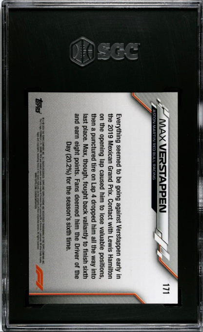 2020 Max Verstappen Topps Chrome SGC 9.5