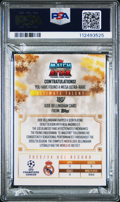 2024-25 Topps Match Attax Jude Belingham Ultimate Talent PSA 10
