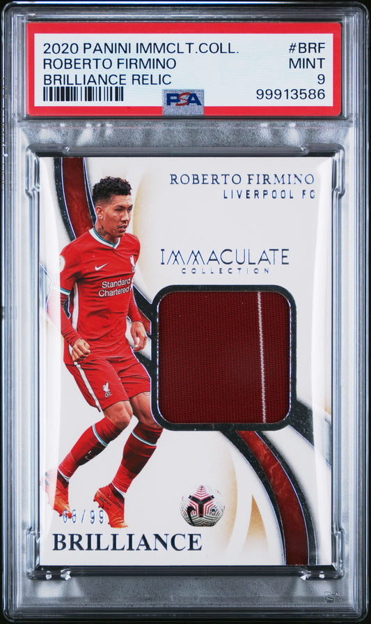 2020 Panini Immaculate Roberto Firmino Brilliance Relic /99 patch PSA 9