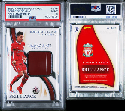 2020 Panini Immaculate Roberto Firmino Brilliance Relic /99 patch PSA 9