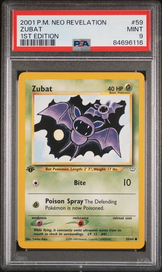 2002 Neo Destiny 1st edition zubat PSA 9