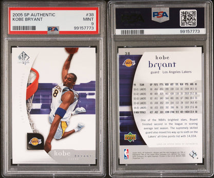 2005 SP Authentic Kobe Bryant PSA 9