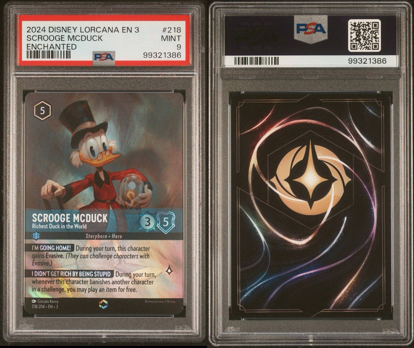 2024 Disney Lorcana EN3 Scrooge McDuck ENCHANTED PSA 9
