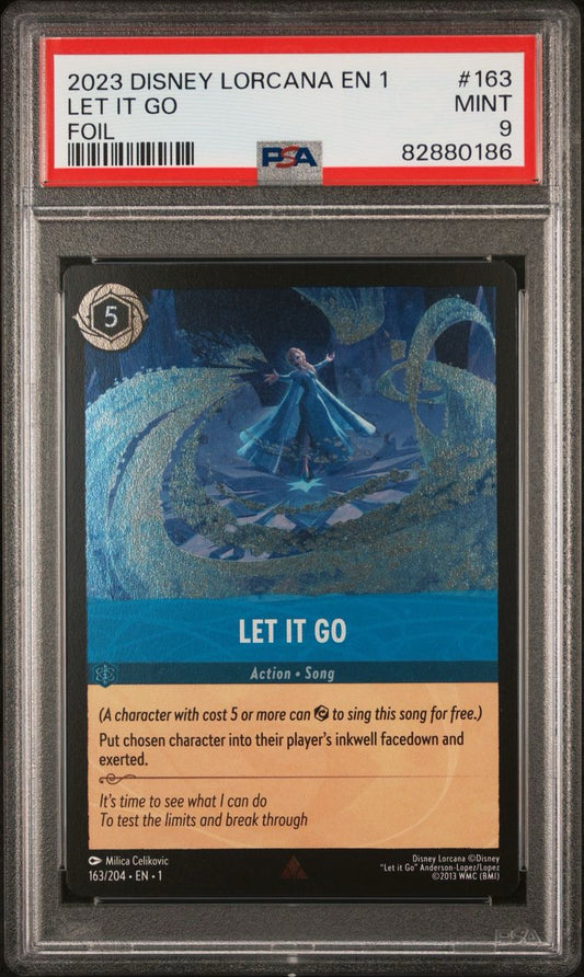 2023 Disney Lorcana EN1 Let it Go Foil PSA 9