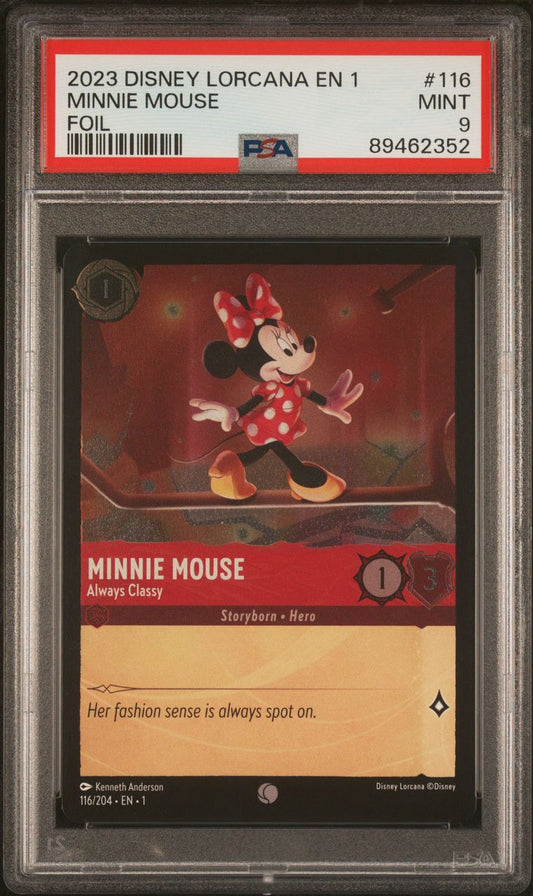 2023 Disney Lorcana EN1 Minnie Mouse PSA 9