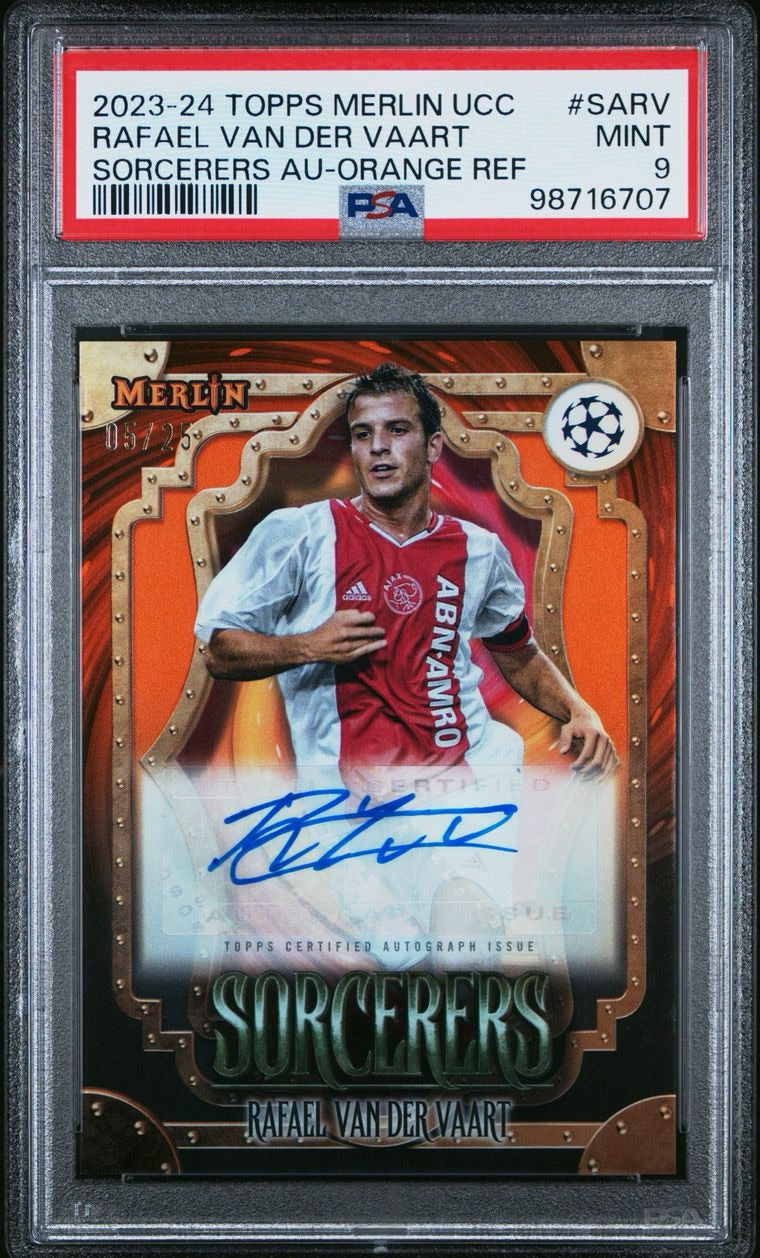 2023-24 Topps Merlin UCC Rafael Van Der Vaart AUTO PSA 9