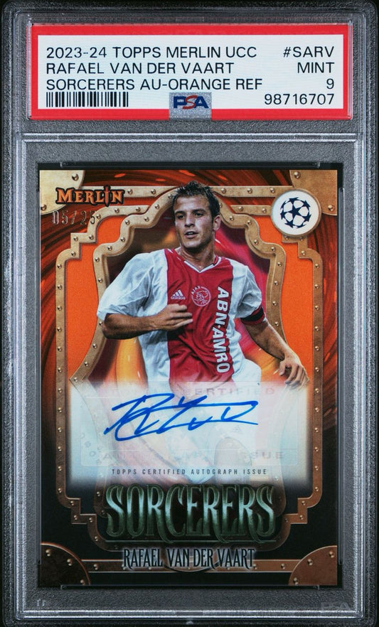 2023-24 Topps Merlin UCC Rafael Van Der Vaart AUTO PSA 9