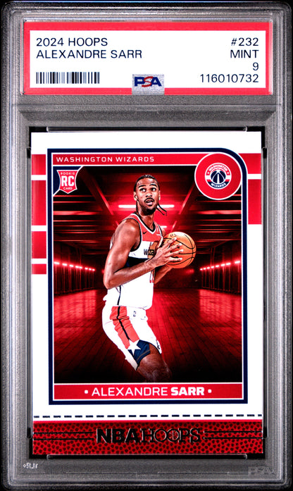 2024 Hoops Alexandre Sarr Wizards ROOKIE PSA 9