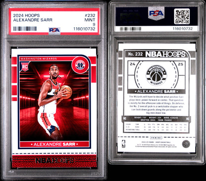 2024 Hoops Alexandre Sarr Wizards ROOKIE PSA 9