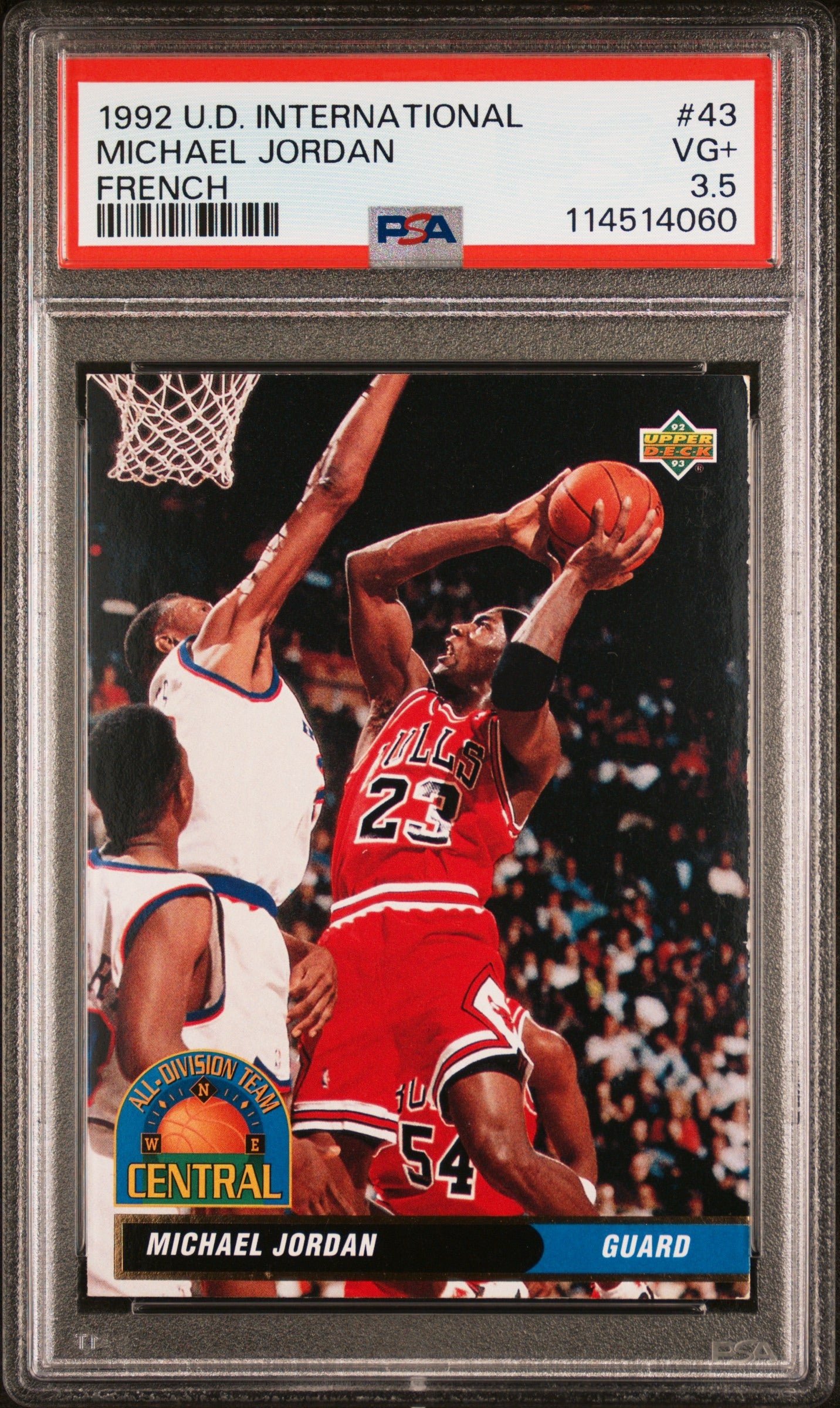 1992 U.D. International Michael Jordan FRENCH PSA 3.5
