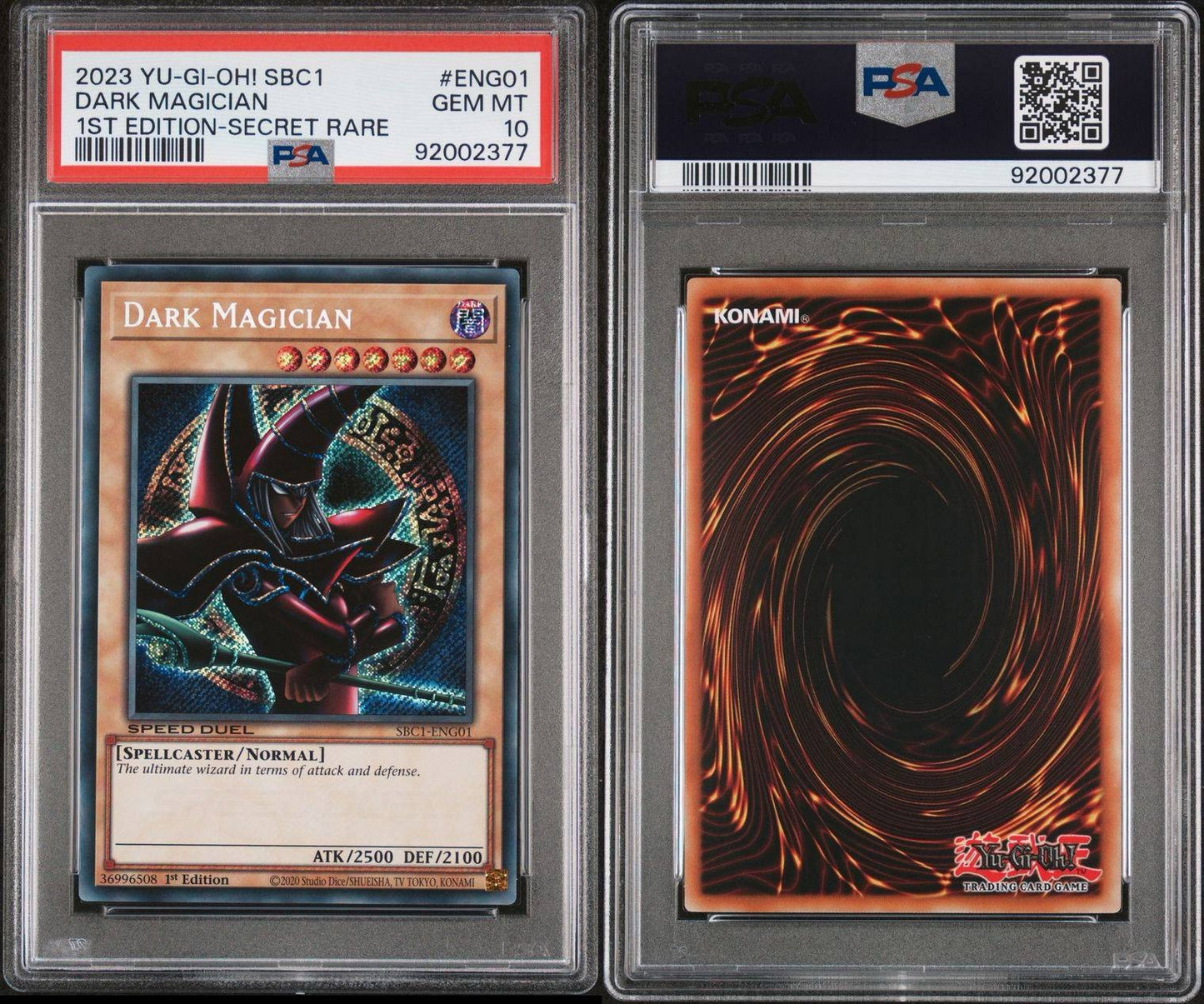 2023 Dark Magician 1st Edition Secret Rare SBC1 PSA 10