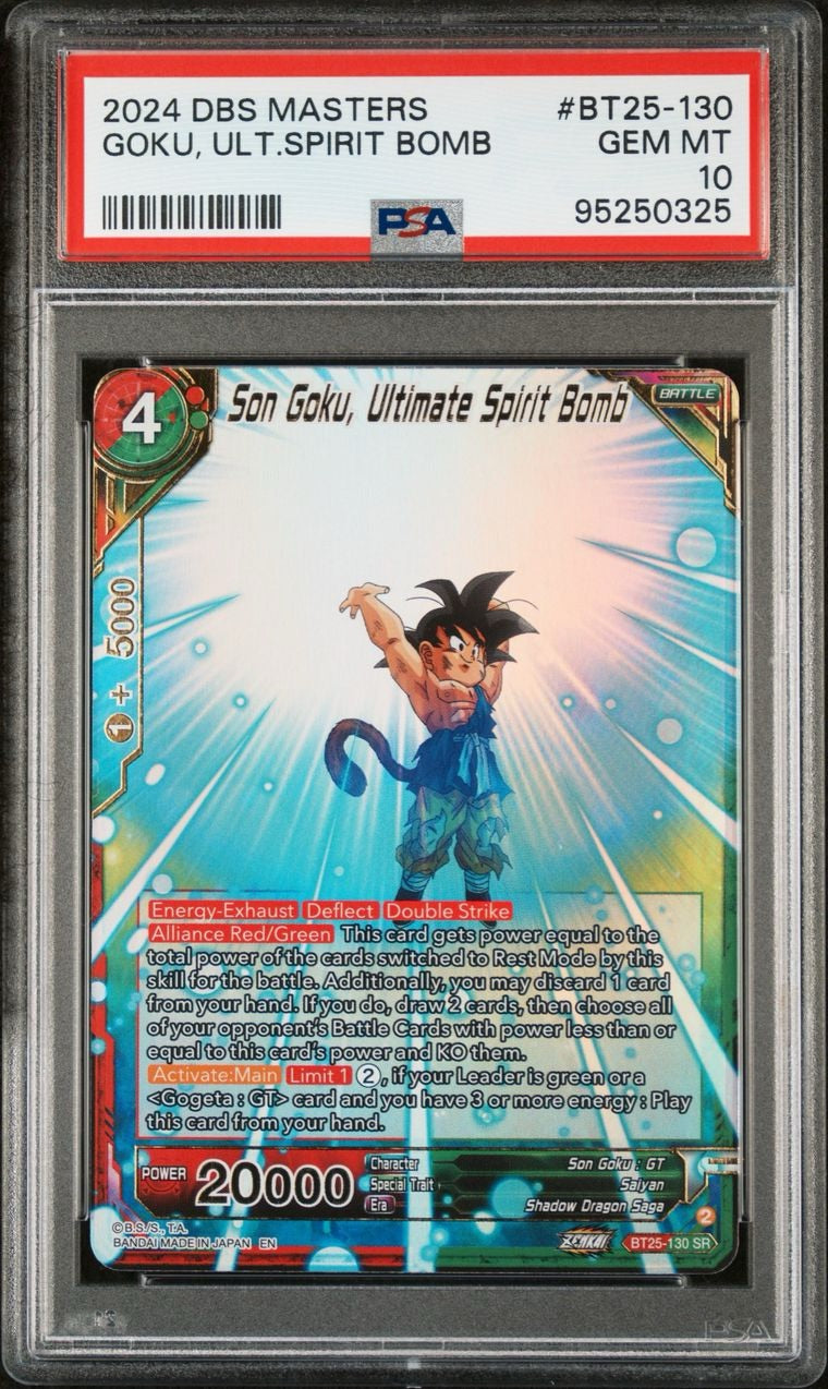 2024 DBS Masters Goku Ultimate Spirit Bomb PSA 10