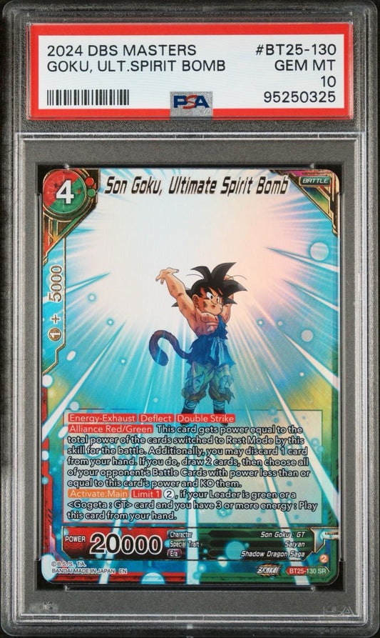 2024 DBS Masters Goku Ultimate Spirit Bomb PSA 10