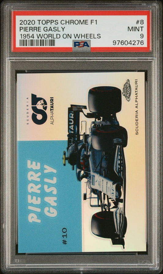2020 Topps Chrome F1 Pierre Gasly PSA 9