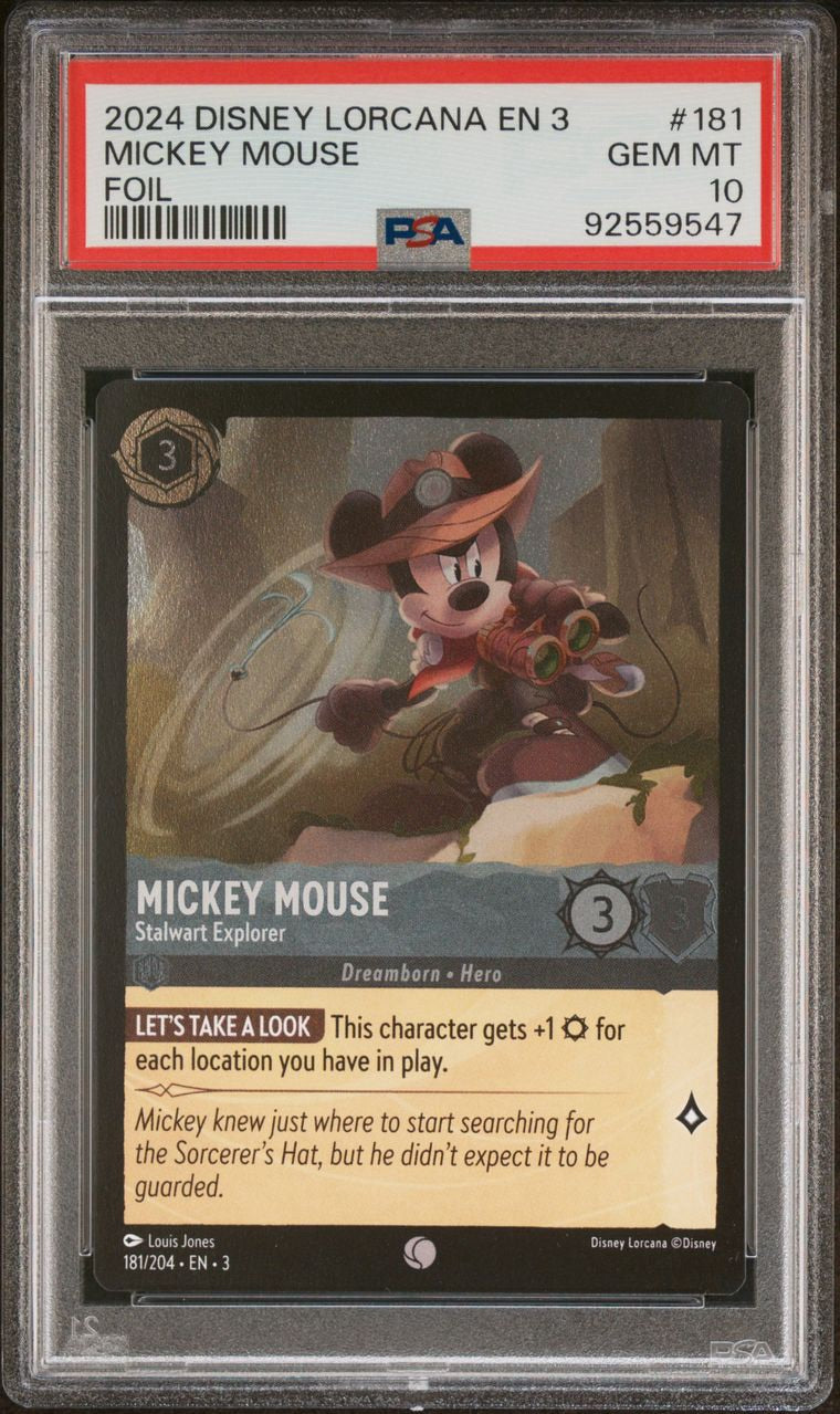 2024 Disney Lorcana EN3 Mickey Mouse Foil PSA 10