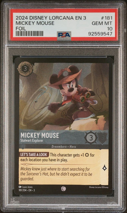 2024 Disney Lorcana EN3 Mickey Mouse Foil PSA 10