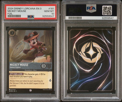 2024 Disney Lorcana EN3 Mickey Mouse Foil PSA 10