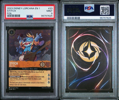 2023 Disney Lorcana EN1 Stitch FOIL PSA 9