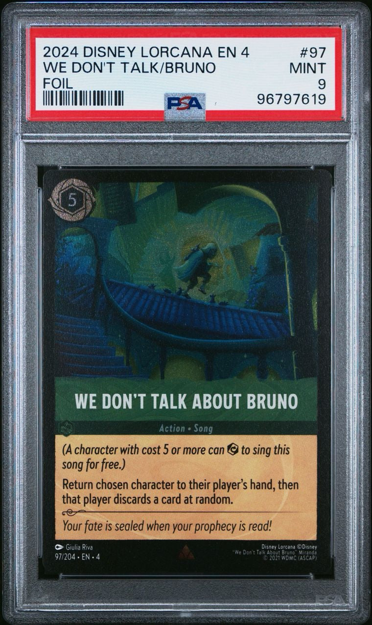 2024 Disney Lorcana EN4 We Don’t Talk About Bruno FOIL PSA 9