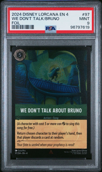 2024 Disney Lorcana EN4 We Don’t Talk About Bruno FOIL PSA 9