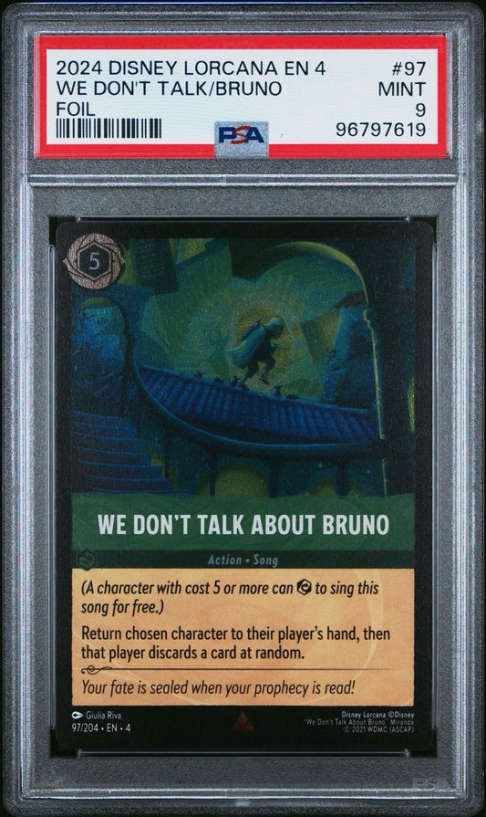 2024 Disney Lorcana EN4 We Don’t Talk About Bruno FOIL PSA 9