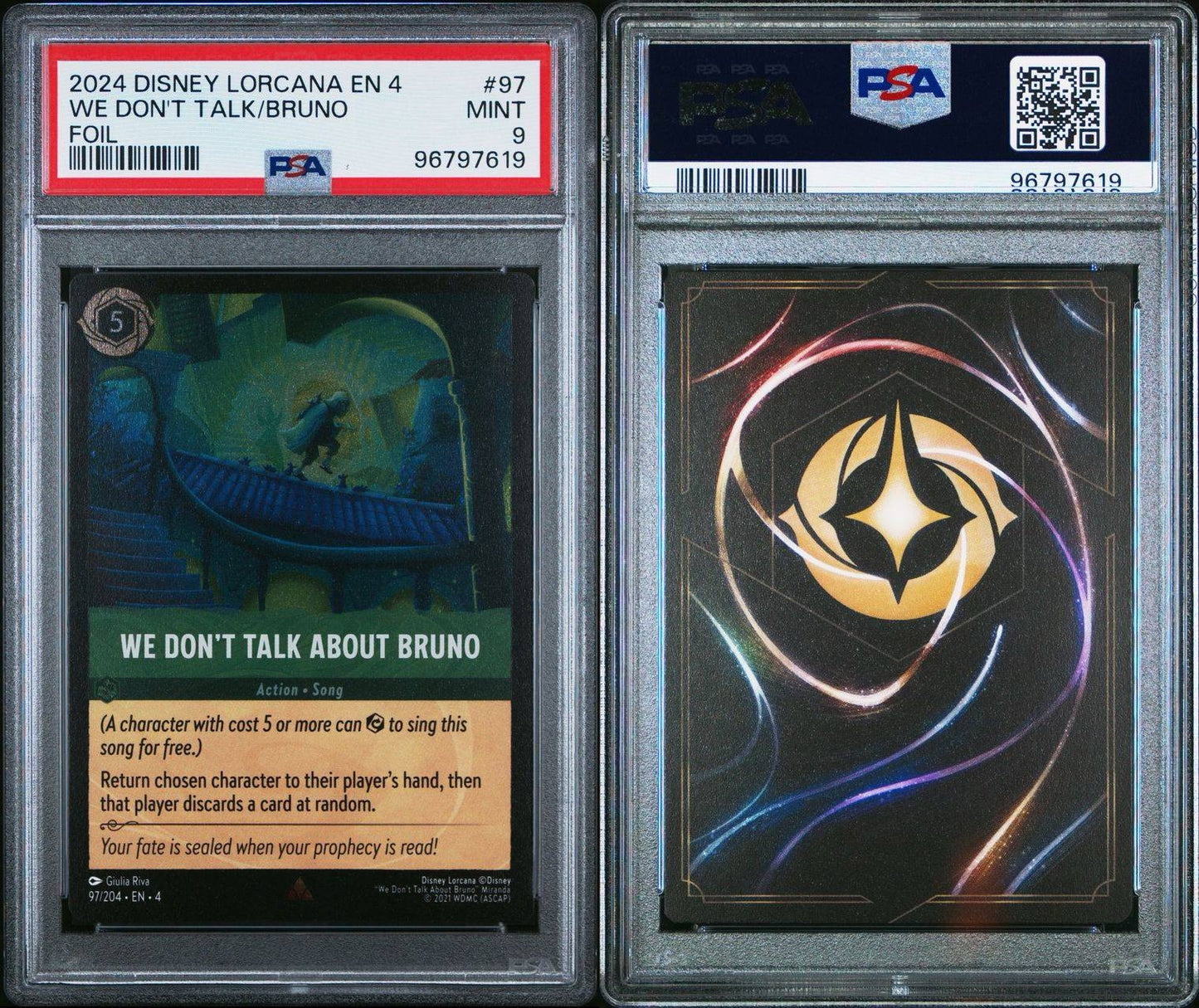 2024 Disney Lorcana EN4 We Don’t Talk About Bruno FOIL PSA 9