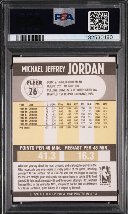 1990 Fleer Michael Jordan PSA 9