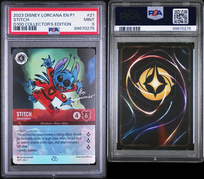 2023 Disney Lorcana EN P1 Stitch D100 Collector’s Edition PSA 9