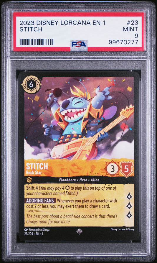 2023 Disney Lorcana EN1 Stitch FOIL PSA 9