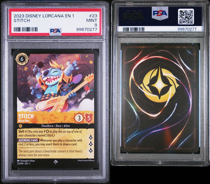 2023 Disney Lorcana EN1 Stitch FOIL PSA 9