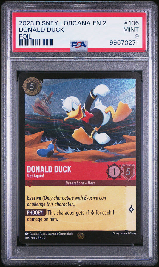 2023 Disney Lorcana EN 2 Donald Duck Foil PSA 9