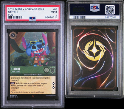2024  Disney Lorcana EN3 Stitch FOIL PSA 9