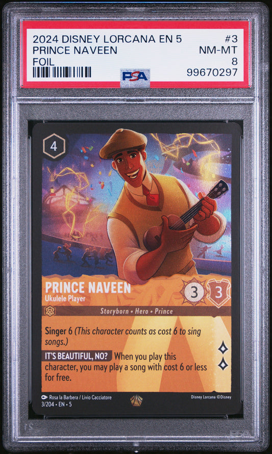 2024 Disney Lorcana EN 5 Prince Naveen Foil PSA 8