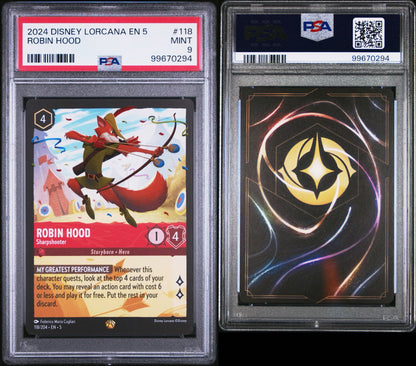 2024 Disney Lorcana EN 5 Robin Hood PSA 9