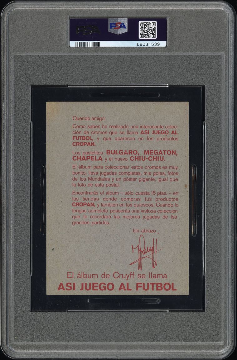 1974 Johan Cruyff AL FUTBOL Promo PSA 4