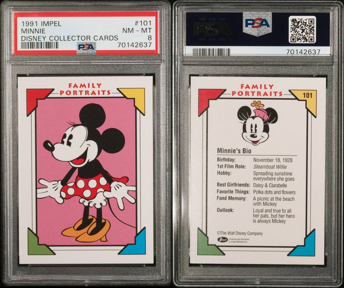 1991 Impel Disney Minnie PSA 8