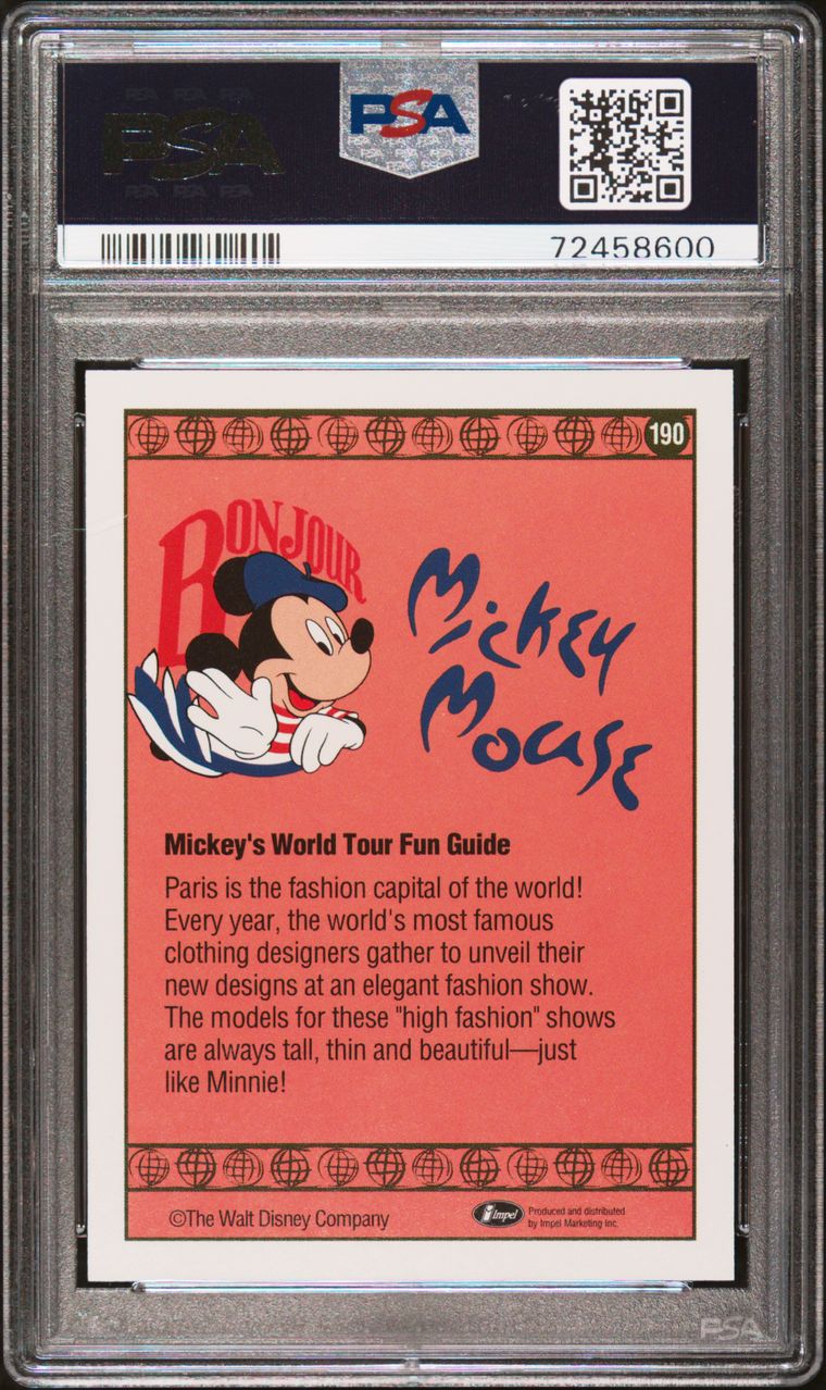 1991 Impel Disney Paris Originals PSA 9