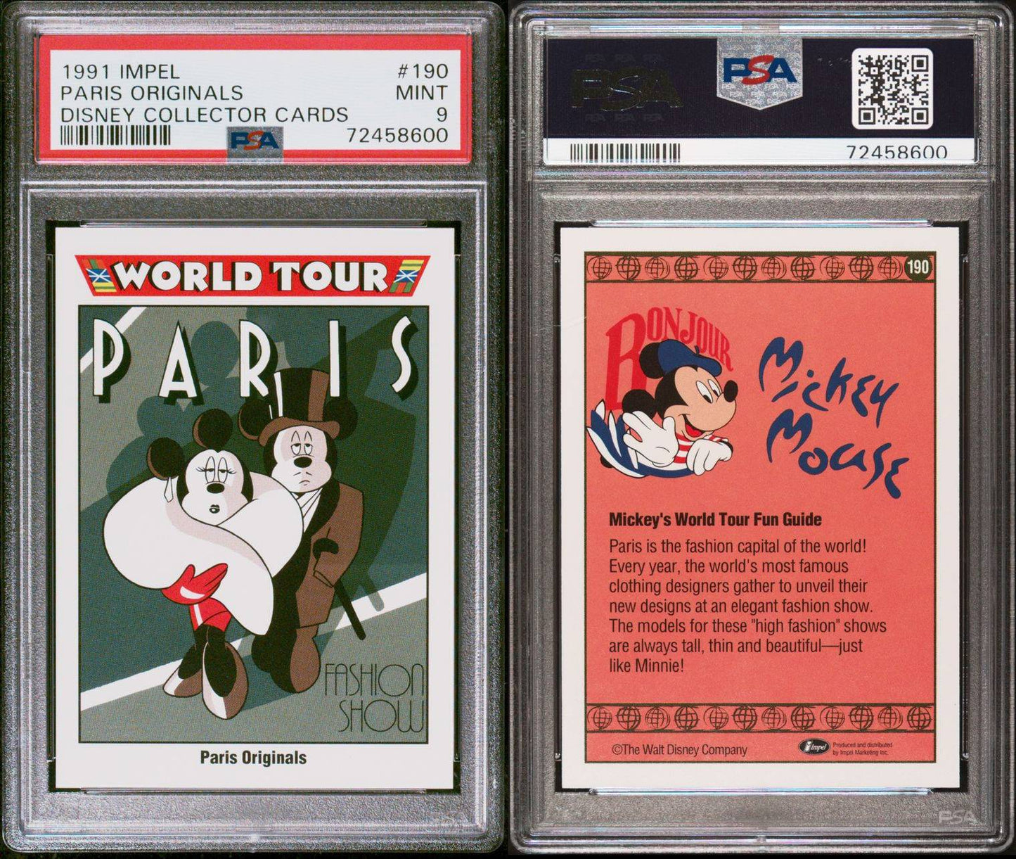 1991 Impel Disney Paris Originals PSA 9