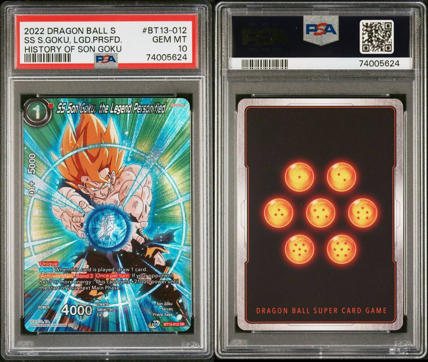 2022 SS Son Goku, The Legend Personified PSA 10