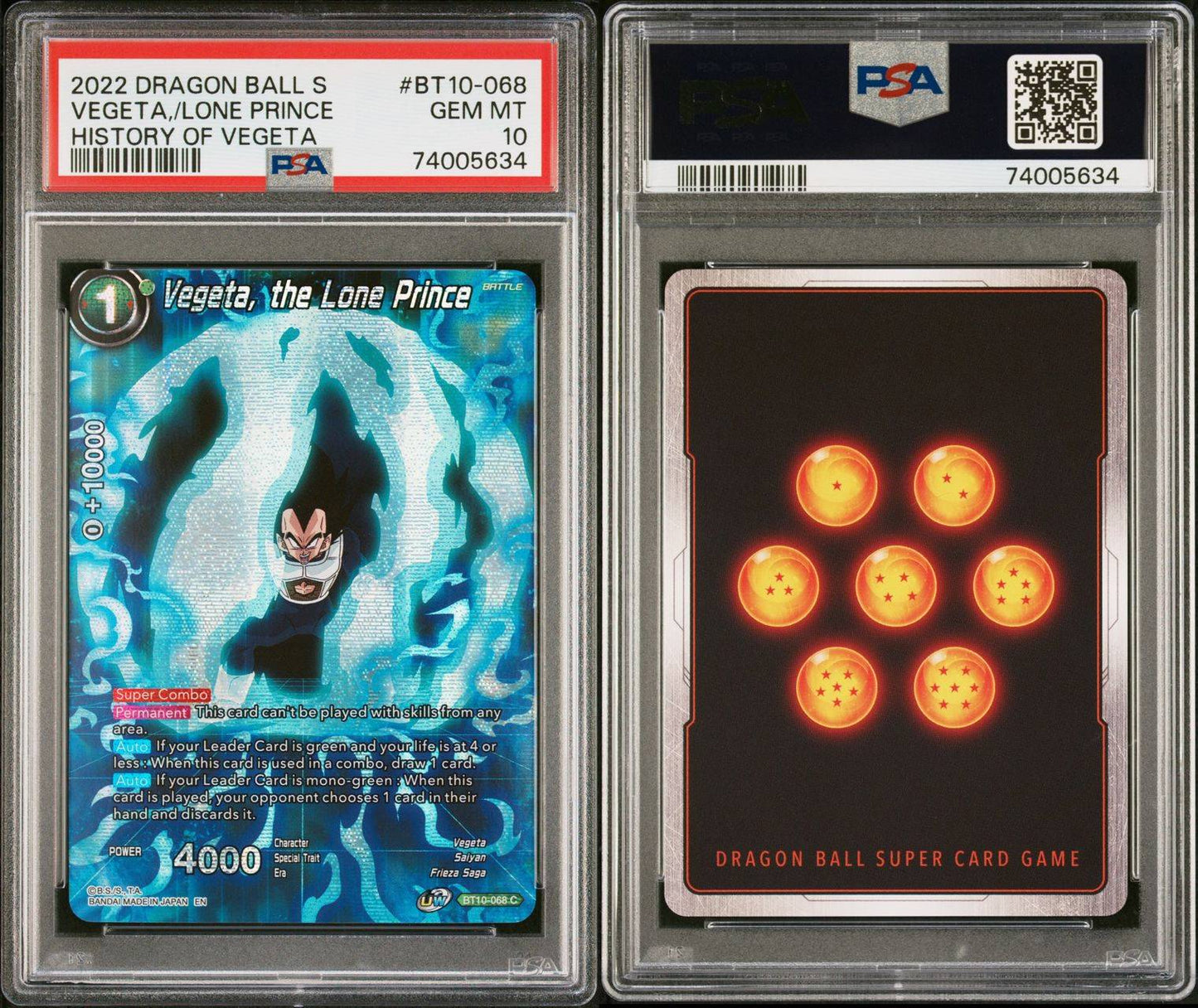 2022 Vegeta, The Lone Prince PSA 10