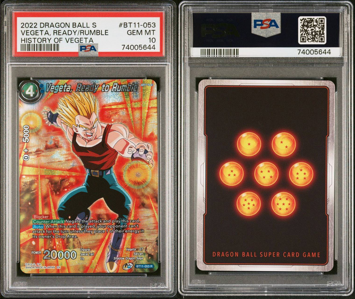 2022 Vegeta, Ready to Rumble PSA 10