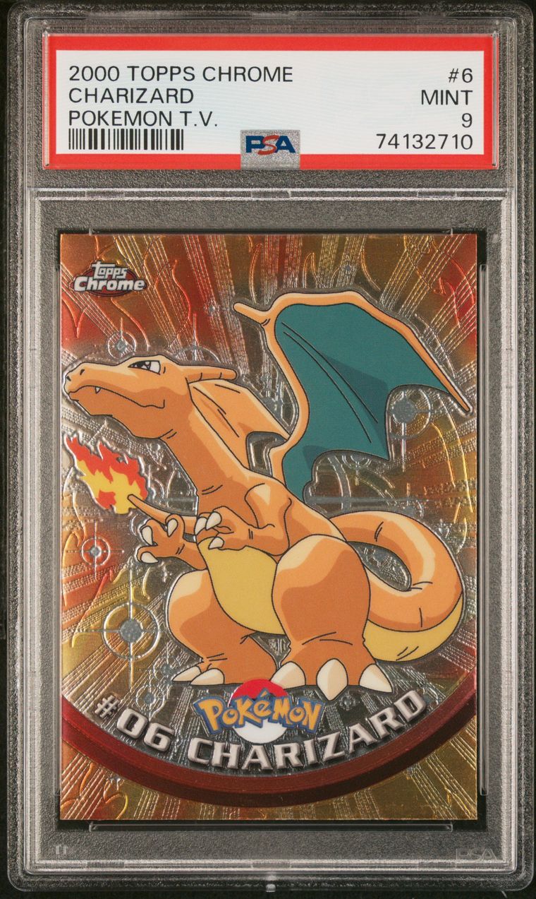 2000 Topps Chrome Charizard PSA 9